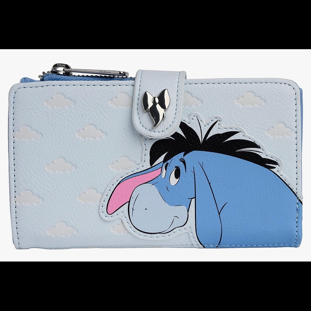 COPY - NWT Loungefly Disney Eeyore Wallet Snap Flap Clutch, NEW! NEVER USED